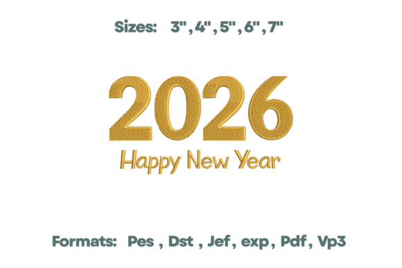 2026 Happy New Year Gold Embroidery Review