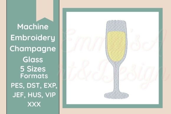 Champagne Glass Embroidery Design Review
