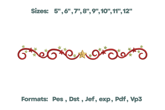 Christmas Star Scroll Border Embroidery Review