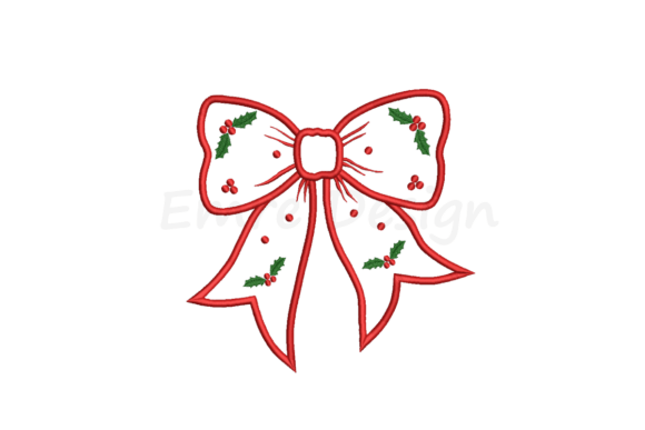 Coquette Christmas Bow Embroidery Review