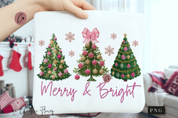 Faux Embroidery Merry Bright PNG Review