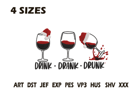 Funny Drunk Christmas Wine Embroidery Review