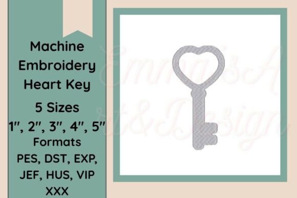 Heart Key Embroidery Design Review