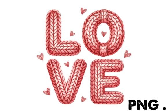 Yarn Faux Embroidery Valentine Love PNG Review